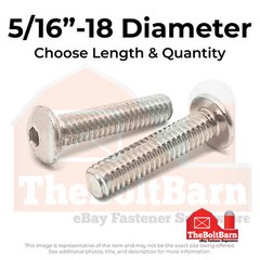 5/16″-18 316 Stainless Steel Button Head Socket Cap Screws (Choose Length & Qty)