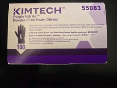 Kimtech 55083 Large Purple Nitrile Powder-Free Exam Gloves Box of 100 Gloves