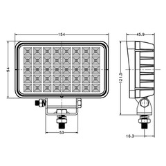 1PC New 6X4 LED Work Light For Truck Flood Light 12V 24V Tractor light Powerful