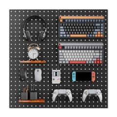 ValueMax Metal Pegboard Panels 4-Pack 12″x12″ Heavy Duty Pegboard Wall Organizer
