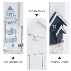 Hemoton Key Storage Holder Case Wall Mounted Wooden Key Lighthouse Model