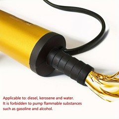 12V Submersible Pump Portable Mini Refueling Pump Diesel Fuel Oil Water Transfer