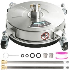 14″ Stainless Steel Pressure Washer Surface Cleaner 4 Wheels Driveway 4000PSI
