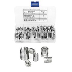 50x Metric Thread Inserts M3-M16 Stainless Steel Self-Tapping For Workshop Use