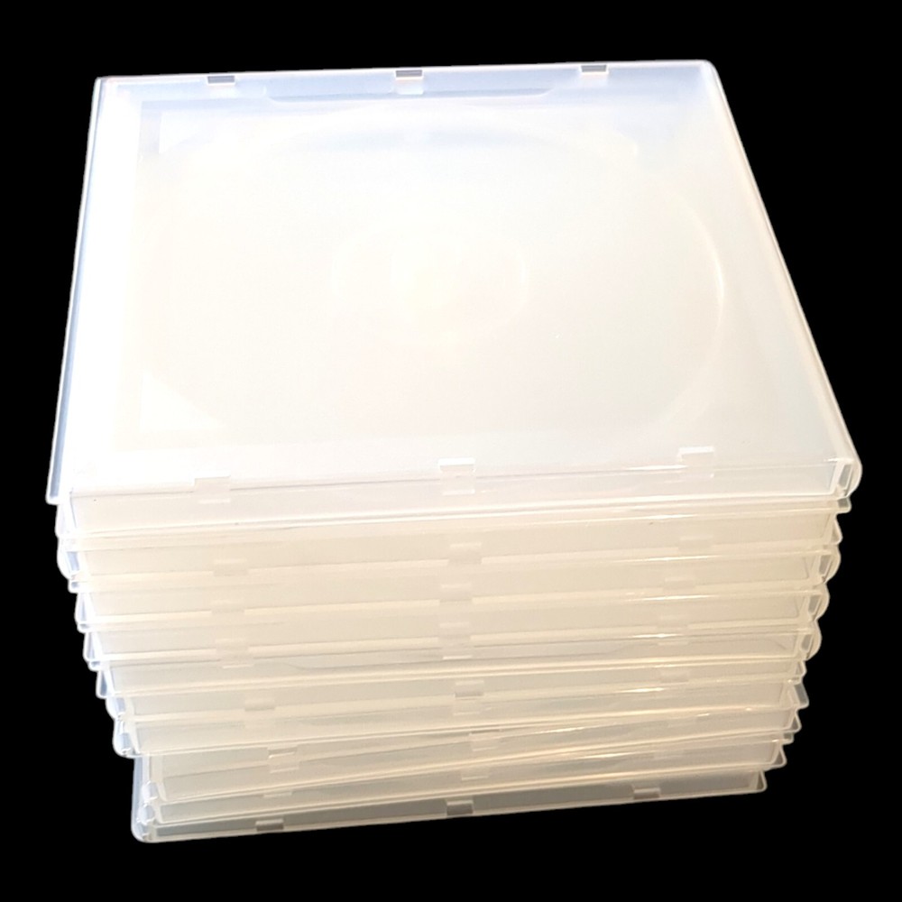Lot of 10 Used Standard-Size, Soft Rugged Plastic Empty CD / DVD Cases