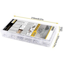 Sanuke 340PCS Stainless Steel Wire Rope Cable Thimbles 340pcs assortment kit