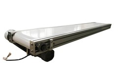 110V 59″L×7.8″W Electric PVC Belt Conveyor Transport Mesa Aluminum Body 66Lbs