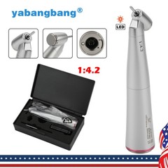 Dental Optic Fiber LED 1:4.2 Increasing Handpiece 45°Angle Head External Channel