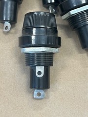 x34 Buss Panel Mount Fuse Holder – fits larger fuses, unsure what size See pics