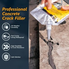 Concrete Crack Filler,5 LB High Elasticity Cement Crack Filler,Self-Leveling Qui
