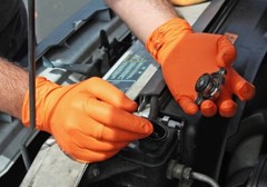 Adenna CATCH Pyramid Grip 9 Mil, Orange Nitrile PF Gloves, 1 Case, CAT45X, M-XXL