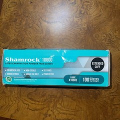 Shamrock Medical Latex Gloves – Medium (100 Gloves/Box)