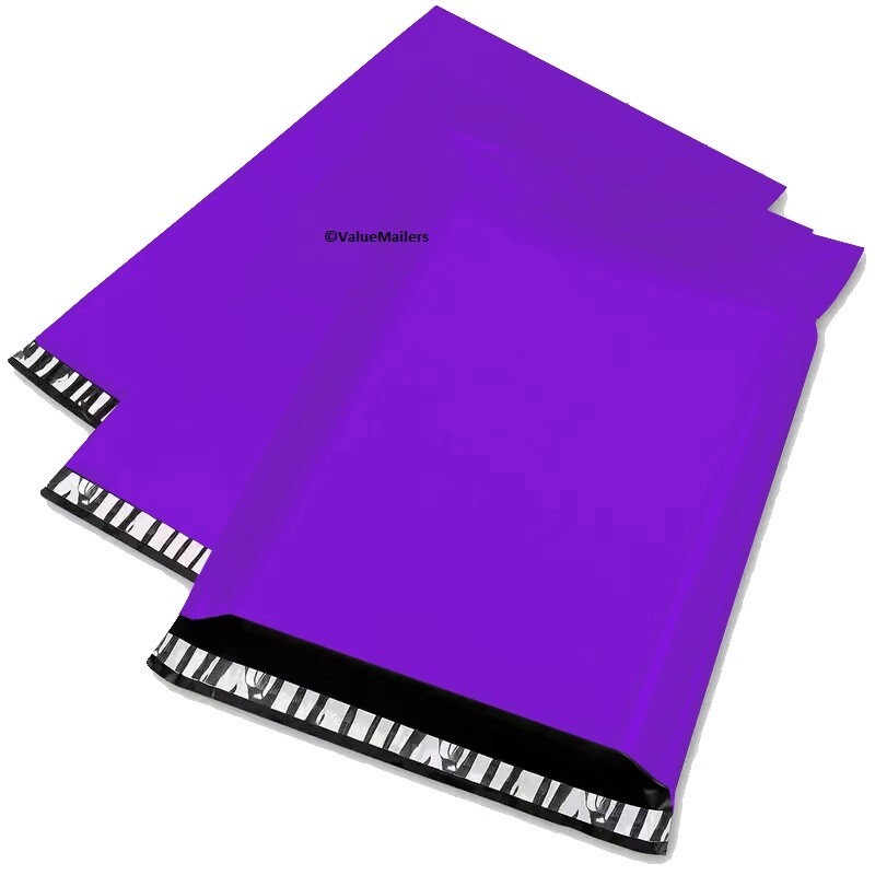 50 12×15.5 PURPLE Poly Mailers Shipping Envelopes Couture Boutique Quality Bags