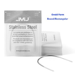 JMU Dental Orthodontic Archwire Stainless Steel Ovoid Form Rectangular Round