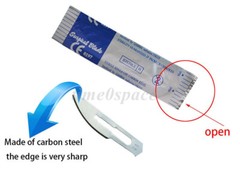 Sterile Surgical Carbon Steel Blades Scalpel Handle Dental Instrument 100Pcs
