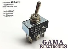 30 Amp DPDT Double Pole Double Throw 2 Position On-On Toggle Switch – 28B-MTD