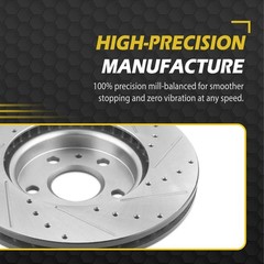 330mm Drilled Slotted Front Rotors 6 Lug Yukon Sierra 1500 Silverado Tahoe 55097