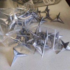 50PC Tire Puncture Spikes Heavy Portable Duty Carbon Steel Triangle RoadSpikes #