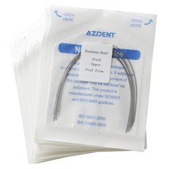 AZDENT Dental Orthodontic Stainless Steel Arch Wire Rectangular 10pcs/pack