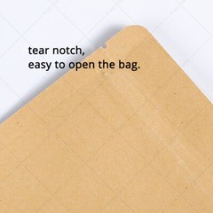 Assorted Sizes Kraft Paper Mylar Flat Zip Lock Bag w/ Clear Rectangle Window K05