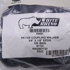 200 Pack White Rhino Meter Coupling Washer 3/4″x1/8″ EDPM 19481 E71H