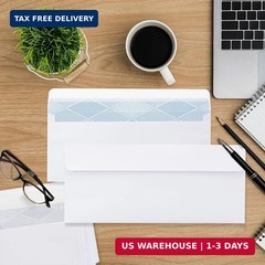 100PCS #10 Business Envelopes Self Seal White Letter Size No Window Security