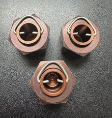 New Old Stock 3 Pc MS21914-8W Military Standard Tube Cap Pressure Seal Aluminum