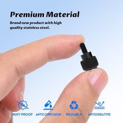 20x Computer Case Thumb Screws,6-32×6 M3.5 PC 20PCS #6-32 screws, Black