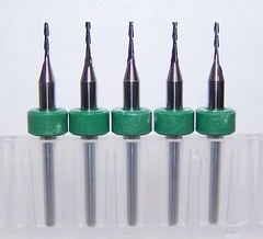 (5) 1.00mm (.0394″) CARBIDE END MILLS KYOCERA 1600.0394.200 PLASTIC WOOD METAL