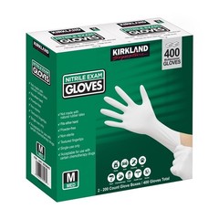 Kirkland Signature Nitrile Exam Gloves 400 Count Disposable Multipurpose Gloves