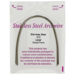 alambre de ortodoncia NiTi 014 16×22 Stainless Steel Round Rectangular Natural