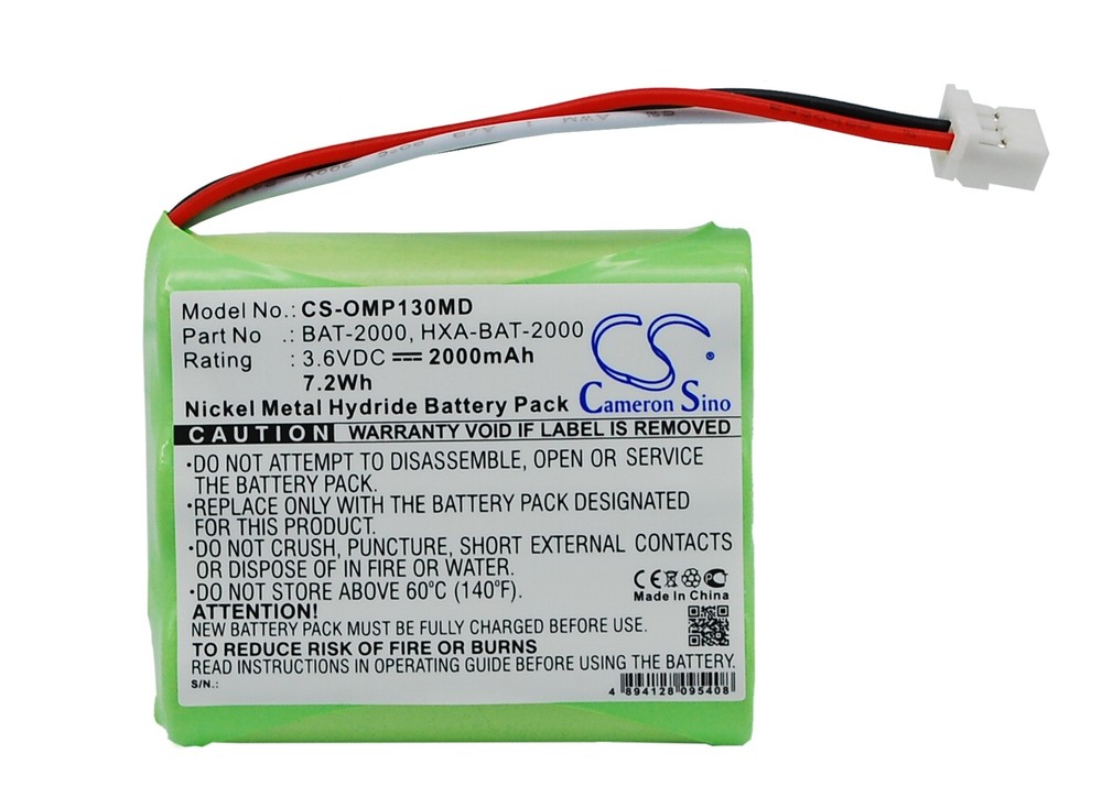 2000mAh Battery for OMRON HBP-1300,HBP-1300 blood pressure monito;PN:BAT-2000