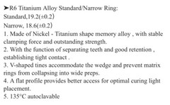 Dental Sectional Matrix Ring-Narrow-Fits Palodent, Triodent V3 – SHIPS FROM U.S.