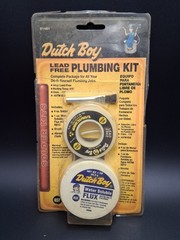 Vintage Dutch Boy Lead Free Plumbing Kit 4oz Solder 1oz Flux ASTM B813 NOS