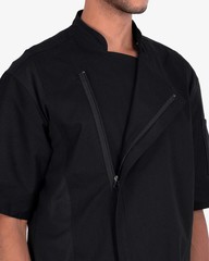 Happy Chef Nova Coat New CookCool Men’s 2XL Black Stretch Style #HC42SS