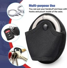2PC Tactical Handcuff Case Police Holster Molle Pouch Nylon Belt Handcuff Holder