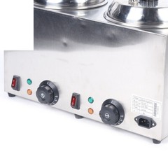 Commercial Hot Fudge Warmer Nacho Cheese Sauce Warmer w/ Pump Dispenser 1600W