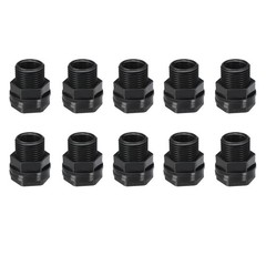 10 Pack Bulkhead Fitting NPT 1/2″ x GHT 3/4″ Water Tank Connector Black