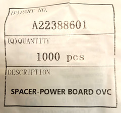 Essentra A22388601 PCB Spacer/Standoff Power Board OVC Push-In Wide Base 1000pk