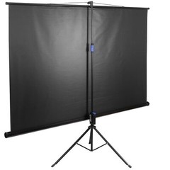 Projector Screen w/Stand 84 Inch Indoor Outdoor 16:9 HD Projection Screen Black