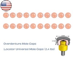 US Dental Overdenture Abutment Retention Cap Locator male processing Inserts Set