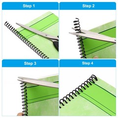 11mm(7/16″) Spiral Binding Coils, 50 Pcs Spirals 80 Sheet Capacity, Transparent