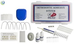 Dental Orthodontic Braces Complete Set-up Kit Bonding Brackets Niti Archwires