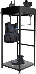 Police Gear Rack, 18″ x 18″ x 44″ Tactical Gear Stand, 260 LBS Body Armor Stand
