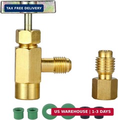R134A Can Tap, Puncture R134a Refrigerant Dispenser with Tank Adapter for 1/4″ a