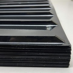 Ice Cream Shelf Liner (25 Pack) P/N 4565 Black 7-Channel Pint Trays