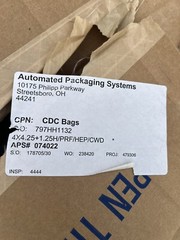 Lot Of 3 Autobag Pre Opened Bags On A Roll CDC Bags 4X4.25 21,000 Count
