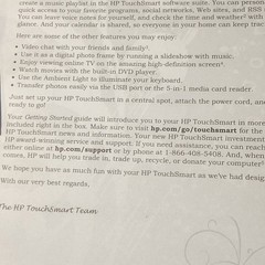 HP Touchsmart HP Getting Started Manual Servicing Guide New