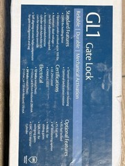 SECURITRON GL1-FL Gate Lock, Surface Mount 12/24vdc Failed Locked Access