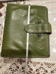 Franklin covey Compact Vintage Charlotte Full Grain Leather Olive/Green Color